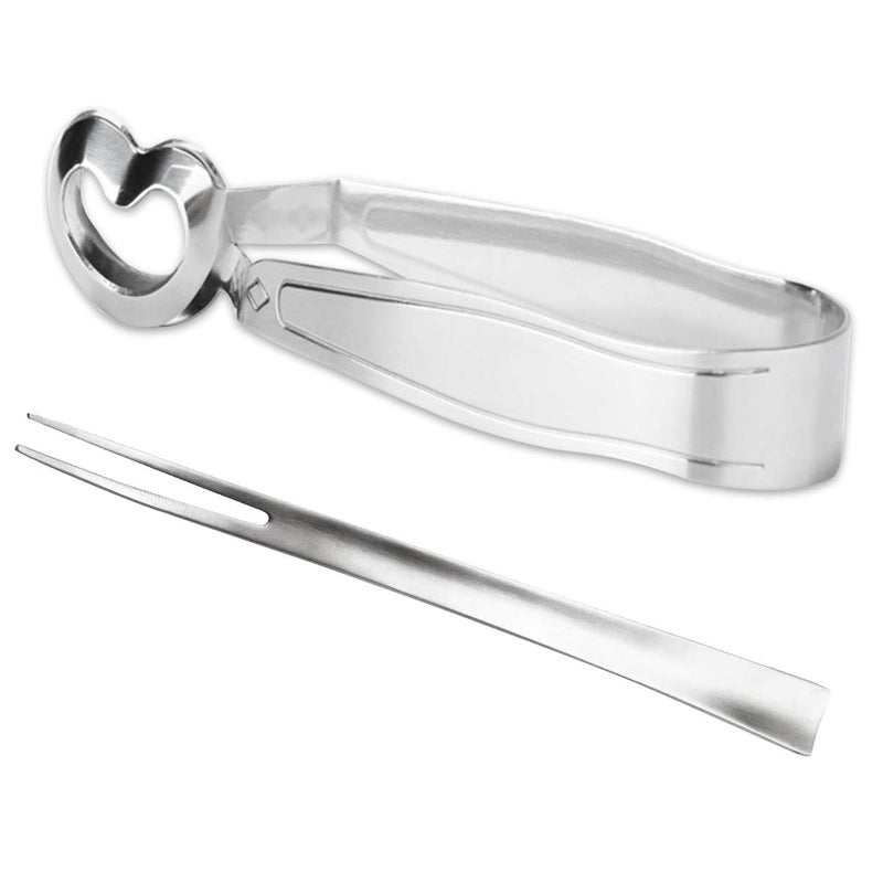 GOODFEER 6 PCS Escargot Tongs Stainless Steel Kitchen Food Tong with Seafood Forks for Snails, Fruit Salad, Cake, Tea Bag, Ice for Drinking, Square Sugar for Coffee, Dishwasher Safe - Image 4